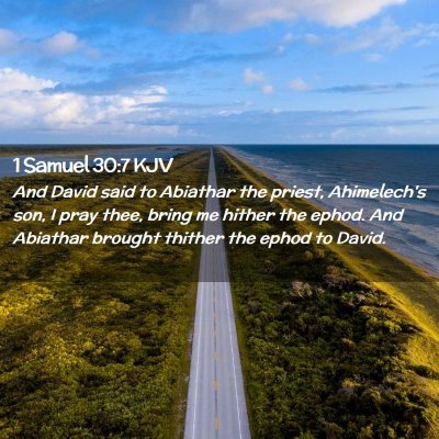 Picture 02 - 1 Samuel 30:7 KJV - And David said to Abiathar the priest, - Bible Verse Picture