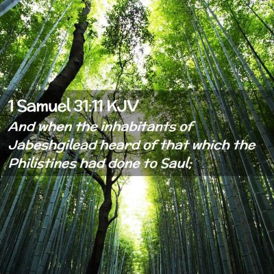Picture 02 - 1 Samuel 31:11 KJV - And when the inhabitants of Jabeshgilead heard of - Bible Verse Picture