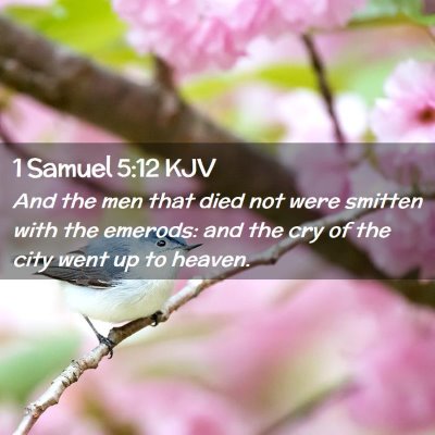 Picture 02 - 1 Samuel 5:12 KJV - And the men that died not were smitten with the - Bible Verse Picture