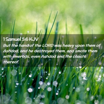 Picture 02 - 1 Samuel 5:6 KJV - But the hand of the LORD was heavy upon them of - Bible Verse Picture