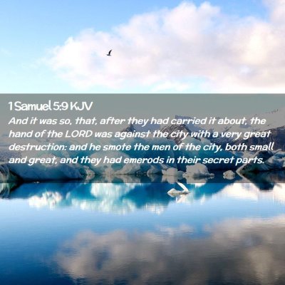 Picture 02 - 1 Samuel 5:9 KJV - And it was so, that, after they had carried it - Bible Verse Picture