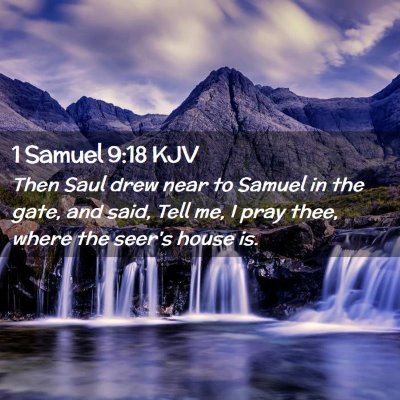 Picture 02 - 1 Samuel 9:18 KJV - Then Saul drew near to Samuel in the gate, and - Bible Verse Picture