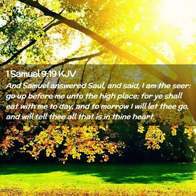 Picture 02 - 1 Samuel 9:19 KJV - And Samuel answered Saul, and said, I am the - Bible Verse Picture