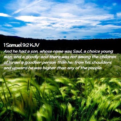 Picture 02 - 1 Samuel 9:2 KJV - And he had a son, whose name was Saul, a choice - Bible Verse Picture