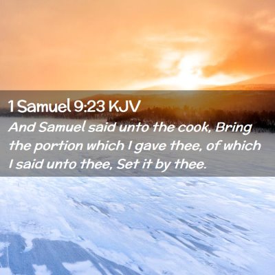 Picture 02 - 1 Samuel 9:23 KJV - And Samuel said unto the cook, Bring the portion - Bible Verse Picture