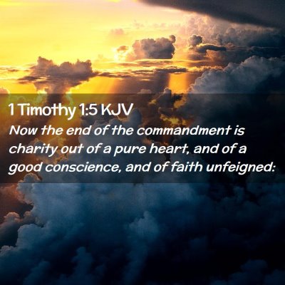 Picture 02 - 1 Timothy 1:5 KJV - Now the end of the commandment is charity out of - Bible Verse Picture