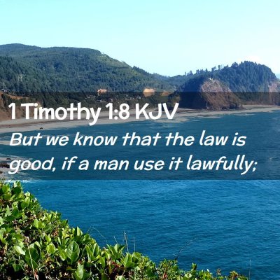Picture 02 - 1 Timothy 1:8 KJV - But we know that the law is good, if a man use it - Bible Verse Picture
