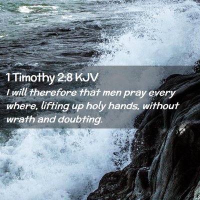 Picture 02 - 1 Timothy 2:8 KJV - I will therefore that men pray every where, - Bible Verse Picture