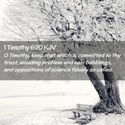 Picture 02 - 1 Timothy 6:20 KJV - O Timothy, keep that which is committed to thy - Bible Verse Picture