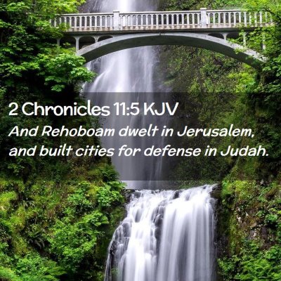 Picture 02 - 2 Chronicles 11:5 KJV - And Rehoboam dwelt in Jerusalem, and built cities - Bible Verse Picture