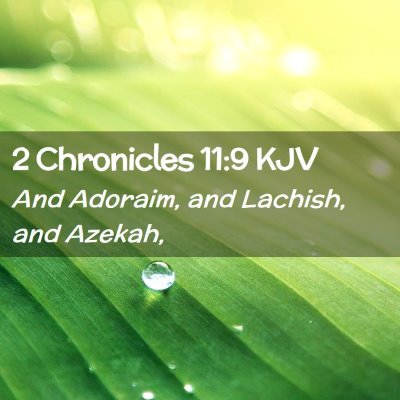 Picture 02 - 2 Chronicles 11:9 KJV - And Adoraim, and Lachish, and - Bible Verse Picture