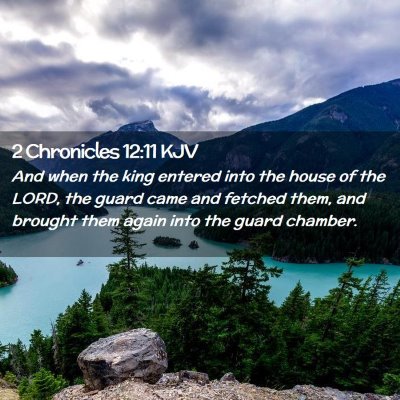 Picture 02 - 2 Chronicles 12:11 KJV - And when the king entered into the house of the - Bible Verse Picture