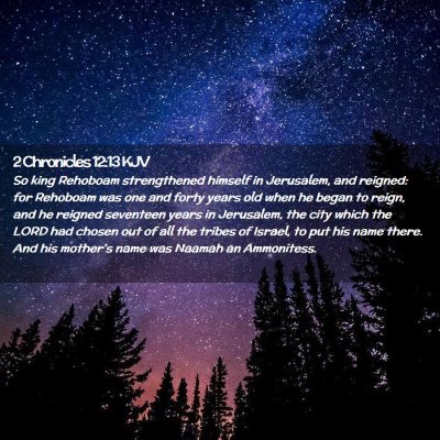 Picture 02 - 2 Chronicles 12:13 KJV - So king Rehoboam strengthened himself in - Bible Verse Picture