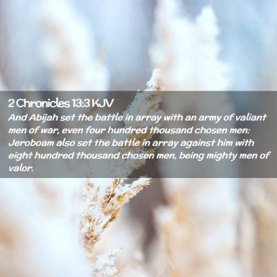 Picture 02 - 2 Chronicles 13:3 KJV - And Abijah set the battle in array with an army - Bible Verse Picture
