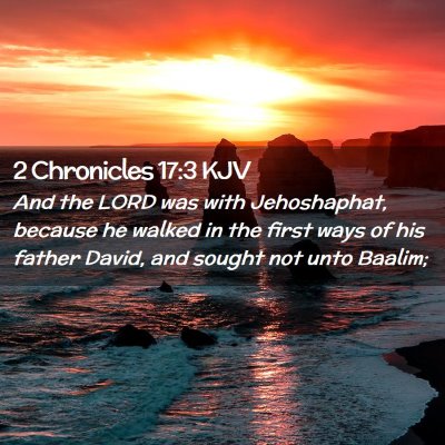 Picture 02 - 2 Chronicles 17:3 KJV - And the LORD was with Jehoshaphat, because he - Bible Verse Picture