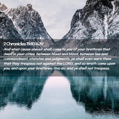 Picture 02 - 2 Chronicles 19:10 KJV - And what cause soever shall come to you of your - Bible Verse Picture