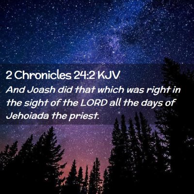 Picture 02 - 2 Chronicles 24:2 KJV - And Joash did that which was right in the sight - Bible Verse Picture