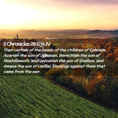 Picture 02 - 2 Chronicles 28:12 KJV - Then certain of the heads of the children of - Bible Verse Picture