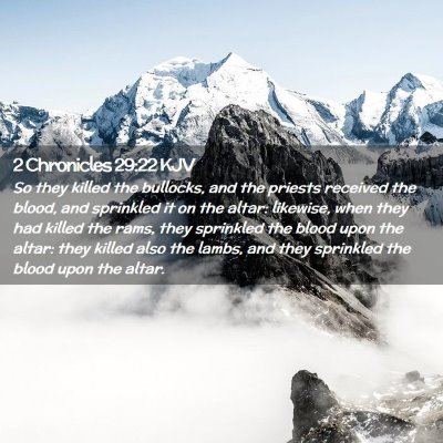 Picture 02 - 2 Chronicles 29:22 KJV - So they killed the bullocks, and the priests - Bible Verse Picture