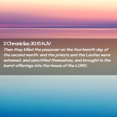 Picture 02 - 2 Chronicles 30:15 KJV - Then they killed the passover on the fourteenth - Bible Verse Picture