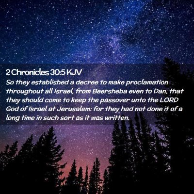 Picture 02 - 2 Chronicles 30:5 KJV - So they established a decree to make proclamation - Bible Verse Picture