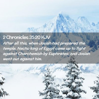Picture 02 - 2 Chronicles 35:20 KJV - After all this, when Josiah had prepared the - Bible Verse Picture