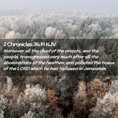 Picture 02 - 2 Chronicles 36:14 KJV - Moreover all the chief of the priests, and the - Bible Verse Picture