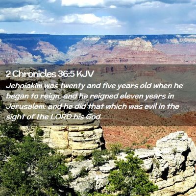 Picture 02 - 2 Chronicles 36:5 KJV - Jehoiakim was twenty and five years old when he - Bible Verse Picture