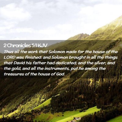 Picture 02 - 2 Chronicles 5:1 KJV - Thus all the work that Solomon made for the house - Bible Verse Picture