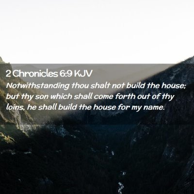 Picture 02 - 2 Chronicles 6:9 KJV - Notwithstanding thou shalt not build the house; - Bible Verse Picture