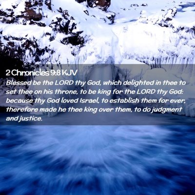 Picture 02 - 2 Chronicles 9:8 KJV - Blessed be the LORD thy God, which delighted in - Bible Verse Picture