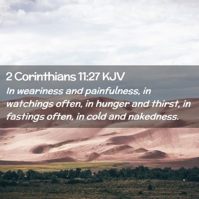 Picture 02 - 2 Corinthians 11:27 KJV - In weariness and painfulness, in watchings often, - Bible Verse Picture