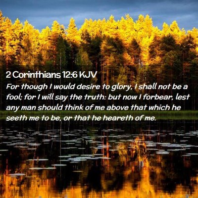 Picture 02 - 2 Corinthians 12:6 KJV - For though I would desire to glory, I shall not - Bible Verse Picture
