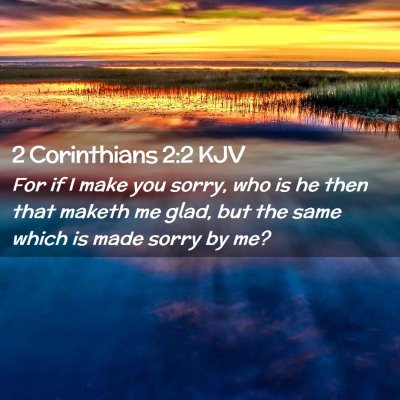 Picture 02 - 2 Corinthians 2:2 KJV - For if I make you sorry, who is he then that - Bible Verse Picture