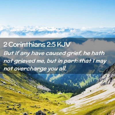 Picture 02 - 2 Corinthians 2:5 KJV - But if any have caused grief, he hath not grieved - Bible Verse Picture