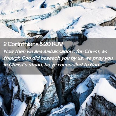 Picture 02 - 2 Corinthians 5:20 KJV - Now then we are ambassadors for Christ, as though - Bible Verse Picture