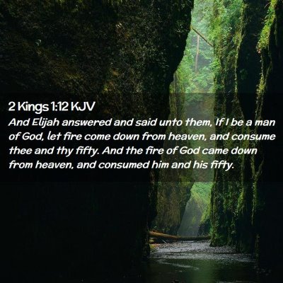 Picture 02 - 2 Kings 1:12 KJV - And Elijah answered and said unto them, If I be a - Bible Verse Picture