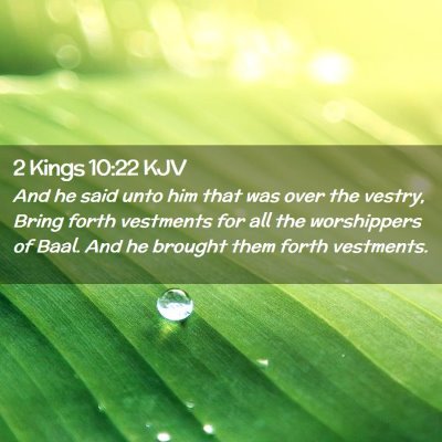 Picture 02 - 2 Kings 10:22 KJV - And he said unto him that was over the vestry, - Bible Verse Picture