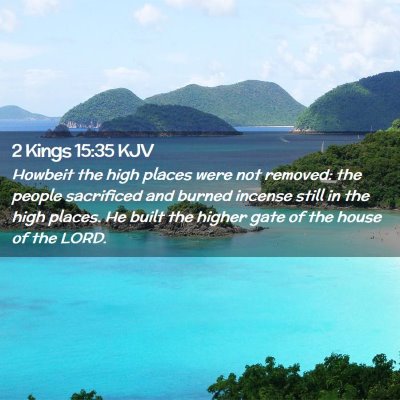 Picture 02 - 2 Kings 15:35 KJV - Howbeit the high places were not removed: the - Bible Verse Picture