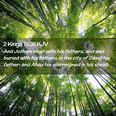 Picture 02 - 2 Kings 15:38 KJV - And Jotham slept with his fathers, and was buried - Bible Verse Picture