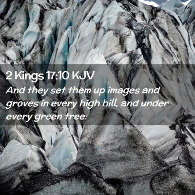 Picture 02 - 2 Kings 17:10 KJV - And they set them up images and groves in every - Bible Verse Picture