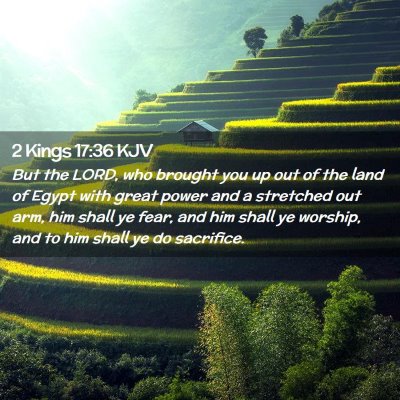 Picture 02 - 2 Kings 17:36 KJV - But the LORD, who brought you up out of the land - Bible Verse Picture