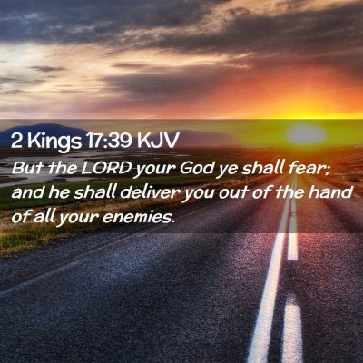 Picture 02 - 2 Kings 17:39 KJV - But the LORD your God ye shall fear; and he shall - Bible Verse Picture
