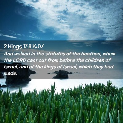 Picture 02 - 2 Kings 17:8 KJV - And walked in the statutes of the heathen, whom - Bible Verse Picture