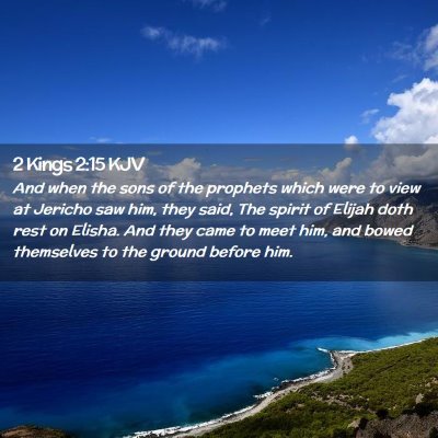 Picture 02 - 2 Kings 2:15 KJV - And when the sons of the prophets which were to - Bible Verse Picture