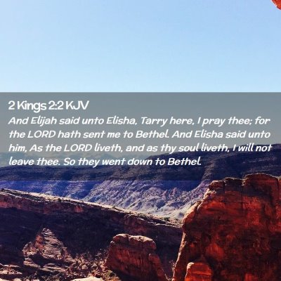 Picture 02 - 2 Kings 2:2 KJV - And Elijah said unto Elisha, Tarry here, I pray - Bible Verse Picture