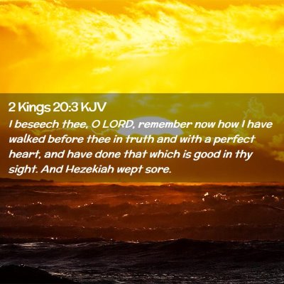Picture 02 - 2 Kings 20:3 KJV - I beseech thee, O LORD, remember now how I have - Bible Verse Picture