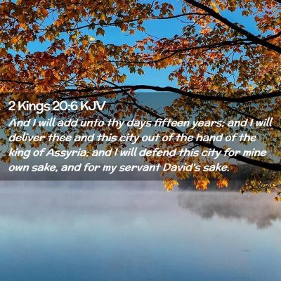 Picture 02 - 2 Kings 20:6 KJV - And I will add unto thy days fifteen years; and I - Bible Verse Picture