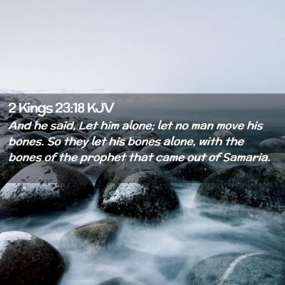 Picture 02 - 2 Kings 23:18 KJV - And he said, Let him alone; let no man move his - Bible Verse Picture