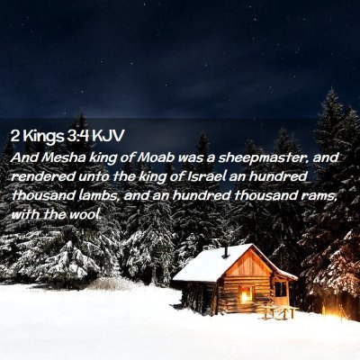 Picture 02 - 2 Kings 3:4 KJV - And Mesha king of Moab was a sheepmaster, and - Bible Verse Picture
